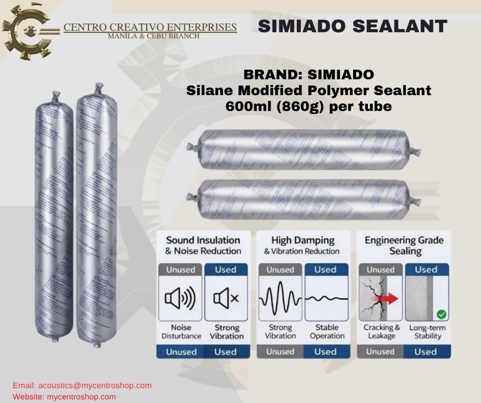 SIMIADO Acoustic Sealant 600ml (860g) per tube