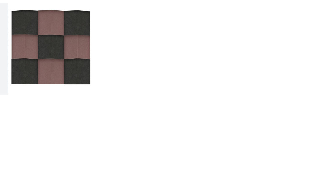 Gable Design Acoustic Foam/12in x 12in x 2.9in/Fire-Retardant