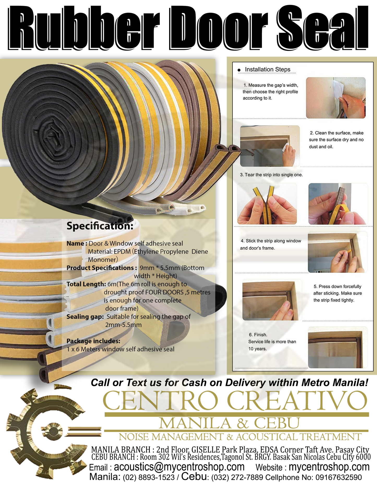 Door & Window Self Adhesive Seal