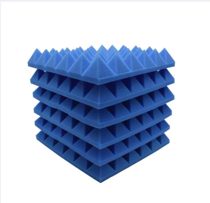 Pyramid Design Acoustic Foam/12inx12in x2in/Fire Retardant