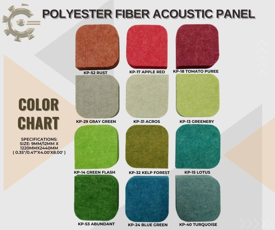 Polyester Fiber Acoustic Panel-2440mm*1220mm*9mm/Fire Retardant