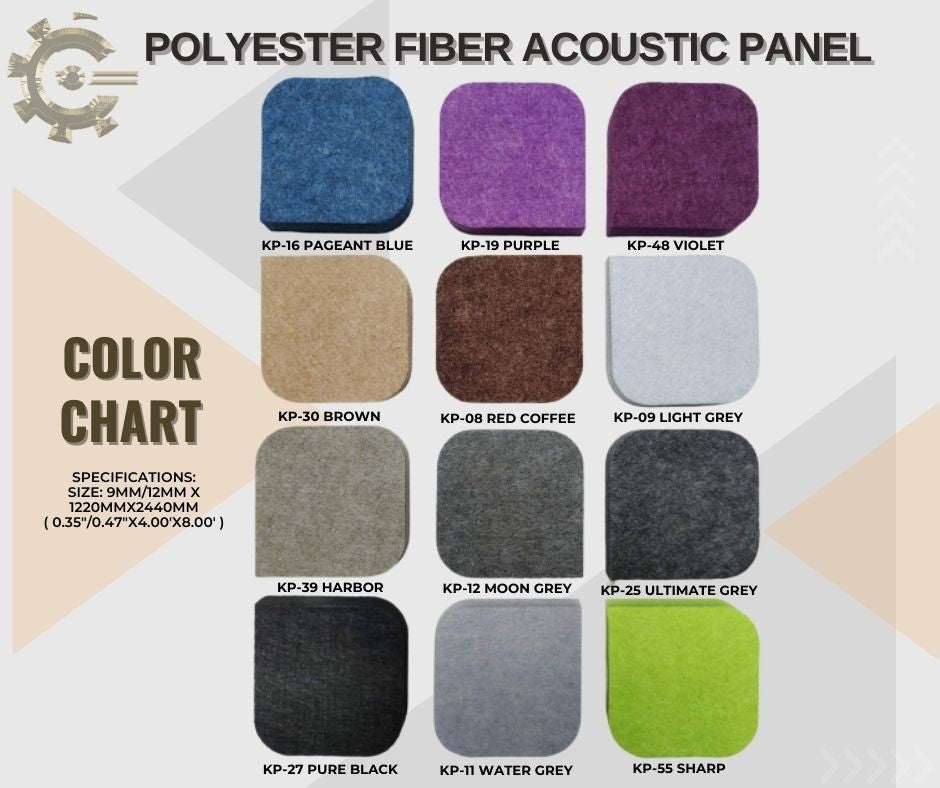 Polyester Fiber Acoustic Panel-2440mm*1220mm*9mm/Fire Retardant