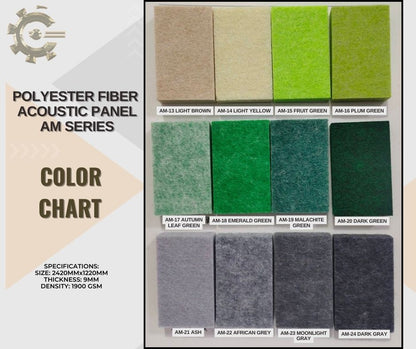 POLYESTER FIBER ACOUSTIC PANELS AM SERIES - 2420mm*1220mm*9mm