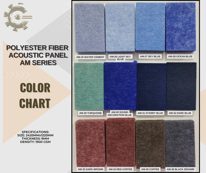 POLYESTER FIBER ACOUSTIC PANELS AM SERIES - 2420mm*1220mm*9mm