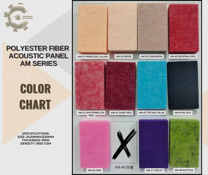 POLYESTER FIBER ACOUSTIC PANELS AM SERIES - 2420mm*1220mm*9mm