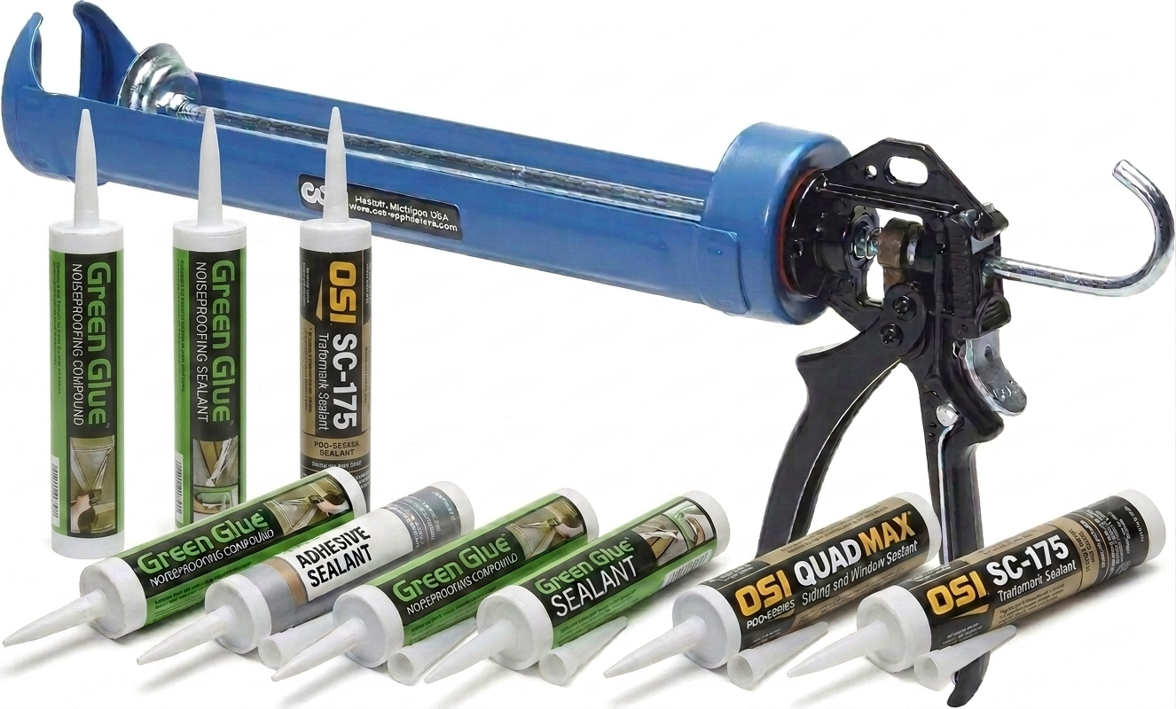 Jumbo Quart 29-Ounce Cartridge Rotating Cradle Manual Caulk Gun for Green Glue/OSI Compounds & Sealants