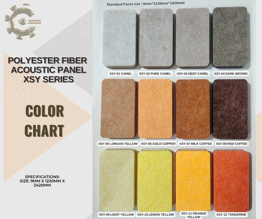 POLYESTER FIBER ACOUSTIC PANELS XSY SERIES - 2420mm*1220mm*9mm