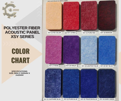 POLYESTER FIBER ACOUSTIC PANELS XSY SERIES - 2420mm*1220mm*9mm