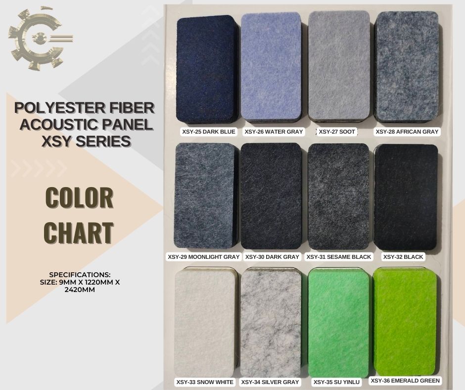 XSY Series Premium Polyester Fiber Acoustic Panel – 2420mm x 1220mm x ...