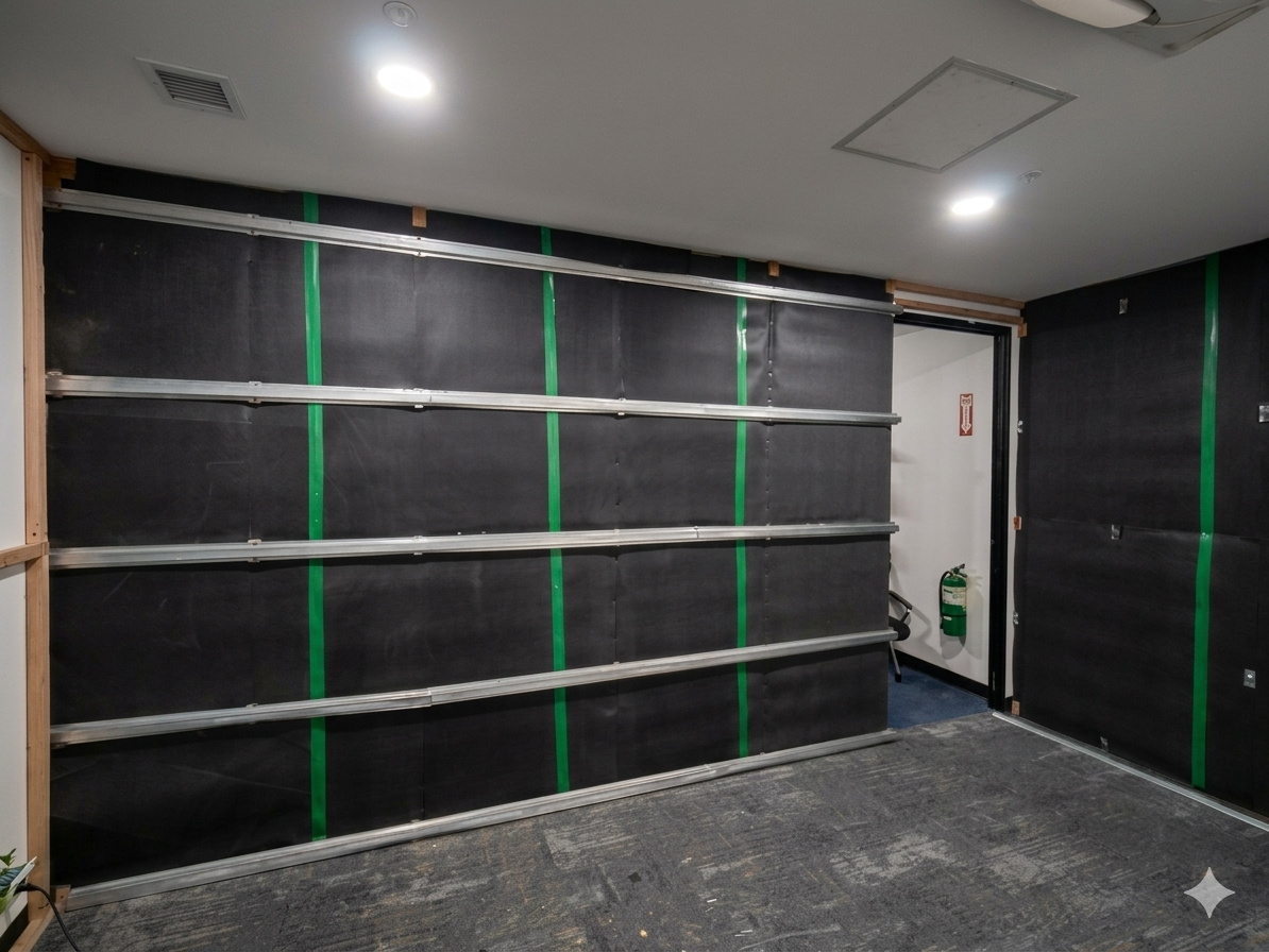 Mass Loaded Vinyl (MLV) Soundproofing Bundle – Includes MLV Roll, Seam Tape, and Cap Nails