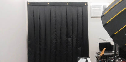 Set of Pleated Type Silent Curtain for Windows-Includes Overlap with Hook and Magnetic Strip on All Sides *Curtain Only*