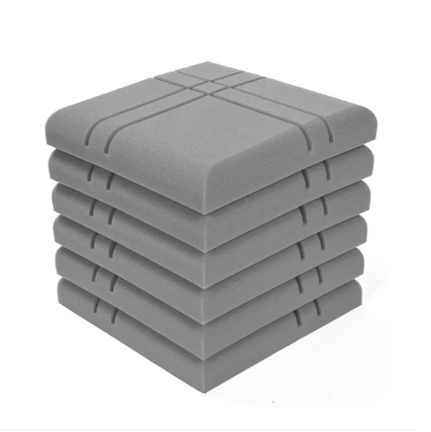 Grid Type Acoustic Foam/12in x 12in x2in/Fire-Retardant/Non Self-Adhesive/Density 25