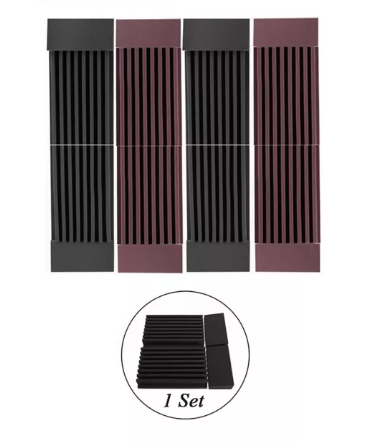 1 Set Wedge Combination Plate Acoustic Foam/47.2in x 11.8in x 2.95in/Fire Retardant/Non Self-Adhesive