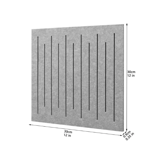 Grid Type Decorative Polyester Fiber Acoustic Panel/12inx12inx9mm/1600gsm/B1 Fire Rating