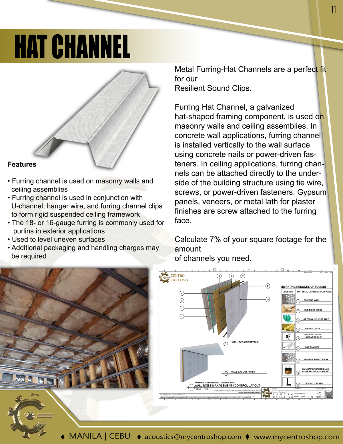 Hat Channel Frame Hat Channel -23mm x 35mm x 5m – My Centro Shop