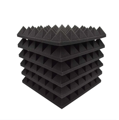Pyramid Design Acoustic Foam/12inx12in x2in/Fire Retardant